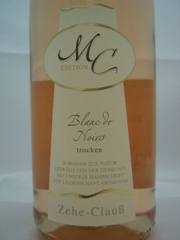 Zehe-Clauß Edition Marcus Clauß MC Blanc de Noirs 2020, QbA Rheinhessen, Weißwein, trocken, 0,75l